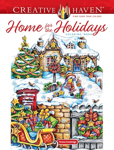 Creative Haven Home for the Holidays Coloring Book