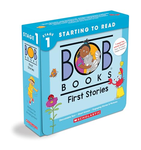 Bob Books - First Stories Box Set Phonics, Ages 4 and Up, Kindergarten (Stage 1: Starting to Read)
