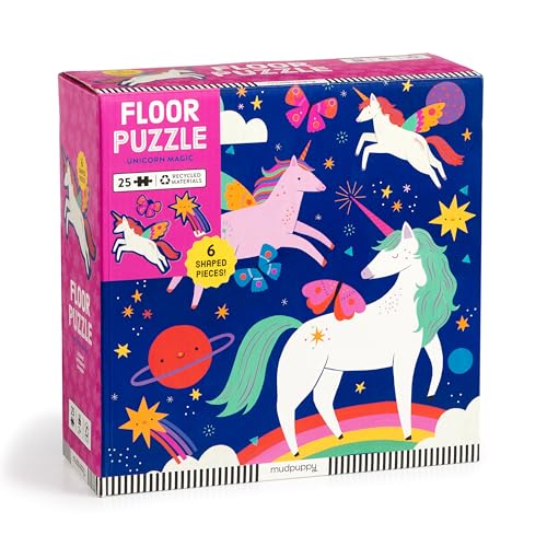 Unicorn Magic 25 Piece Floor Puzzle with Shaped Pieces