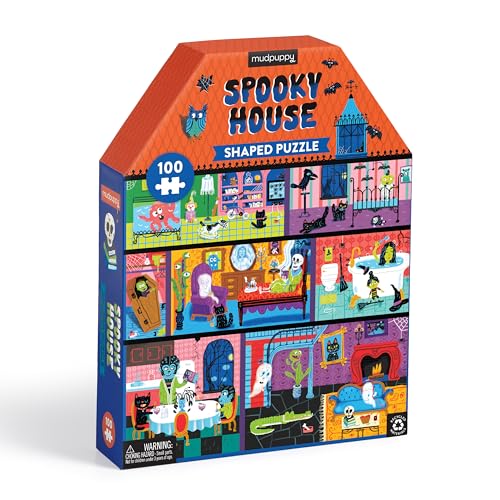 Spooky House 100 Piece House-Shaped Puzzle
