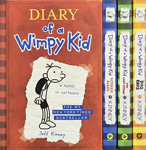 Diary of a Wimpy Kid Box of Books 1-4 Hardcover Gift Set: Diary of a Wimpy Kid, Rodrick Rules, the Last Straw, Dog Days