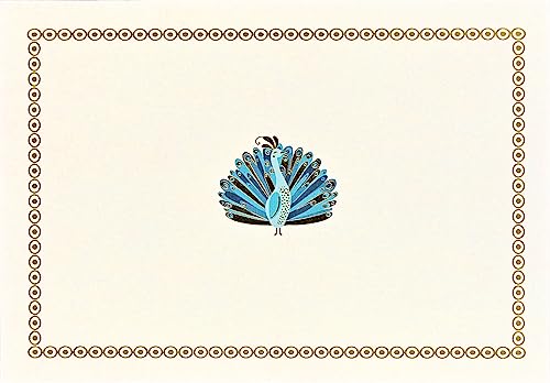 Peacock Note Cards (14 Cards, 15 Self-Sealing Envelopes)