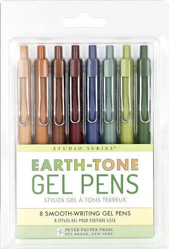 Earth-Tone Gel Pens - 8 Smooth Writing Pens