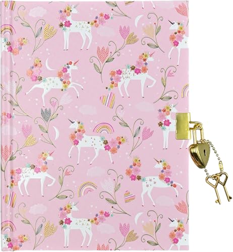Unicorn Blooms Locking Journal (Diary with Lock)