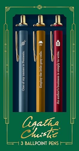 Agatha Christie Pen Set: 3 Ballpoint Pens