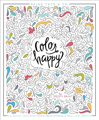 Color Happy: An Adult Coloring Book of Removable Wall Art Prints