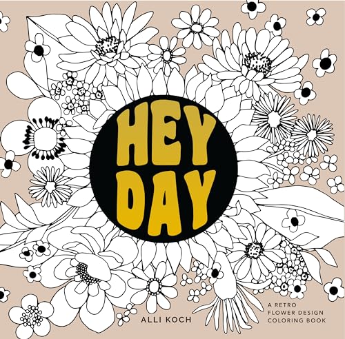 Heyday (Mini): A Retro Flower Design Coloring Book