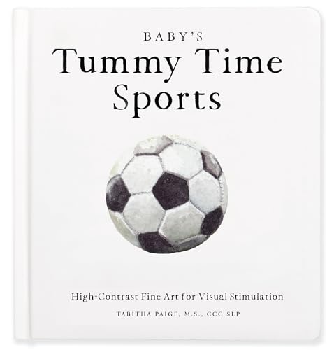 Baby's Tummy Time Sports: High-Contrast Fine Art for Visual Stimulation