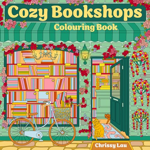 Cozy Bookshops: Colouring Book