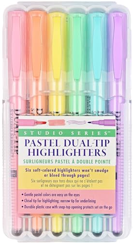 Studio Series Pastel Dual-Tip Highlighters - 6 Colors
